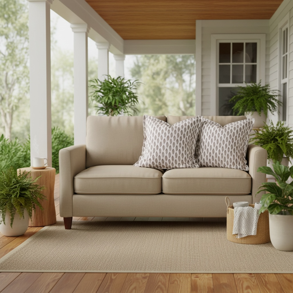 Sanibel junonia pillow sham 22x22 in linen cotton cocoa with tassel edge