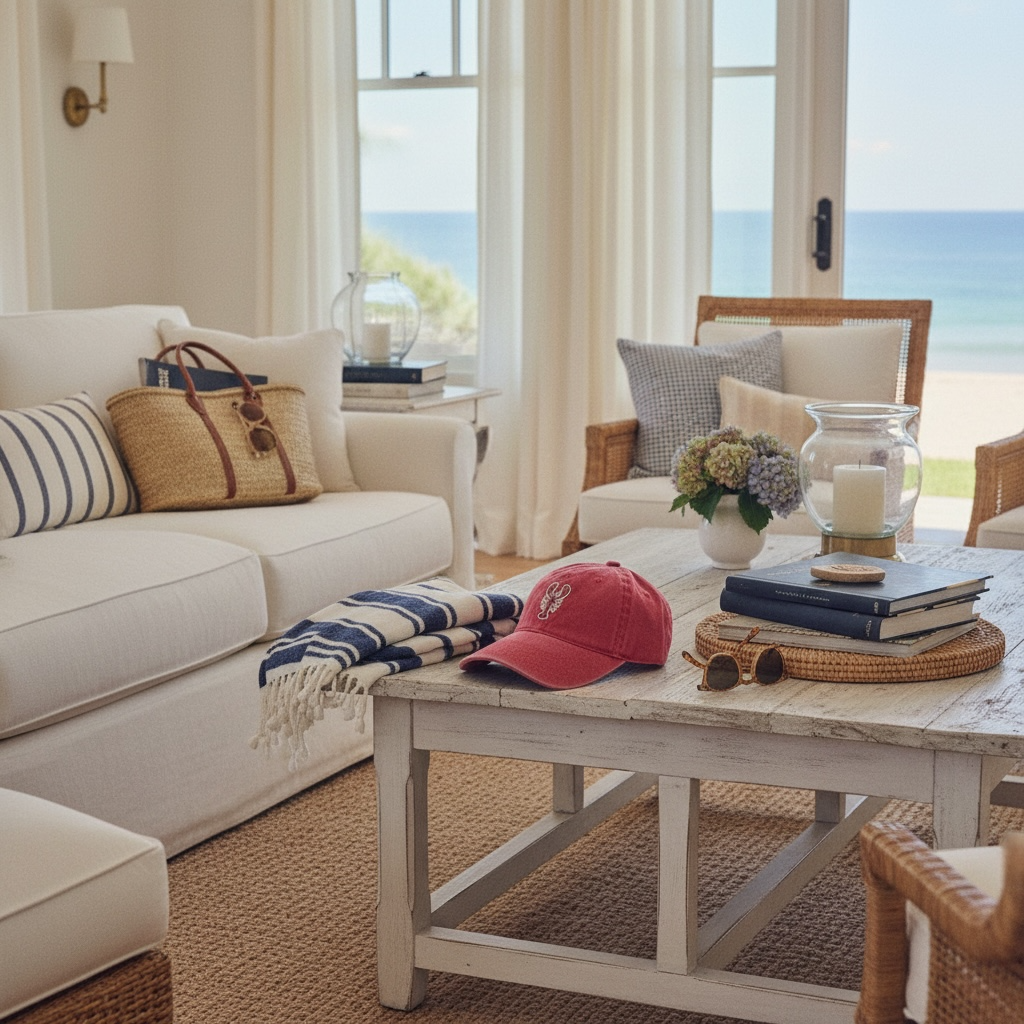 Classic New England lobster baseball cap in washed cotton with red lobster embroidery