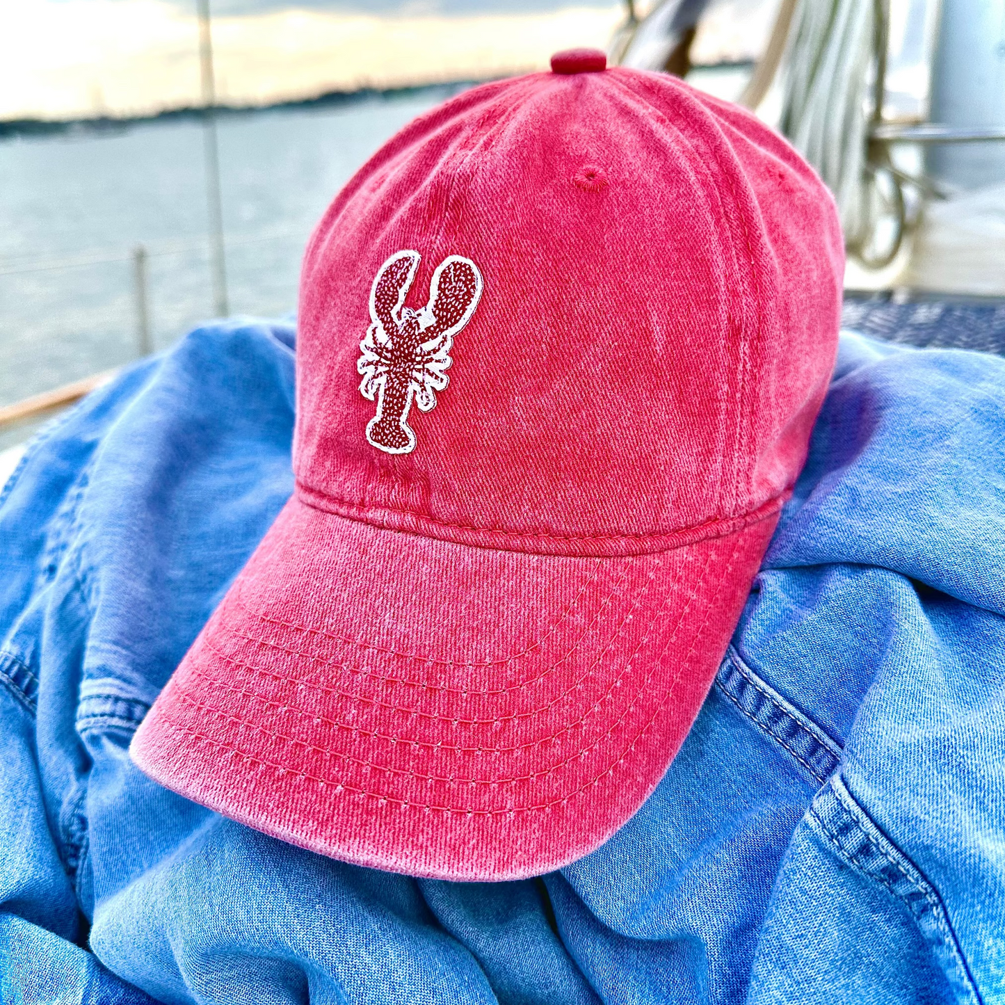 confetti lobster hat - red