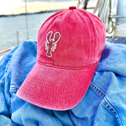 confetti lobster hat - red