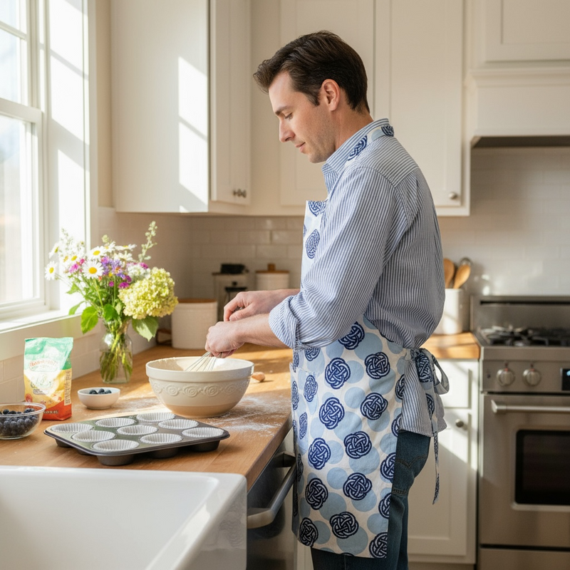 newport knots and dots apron