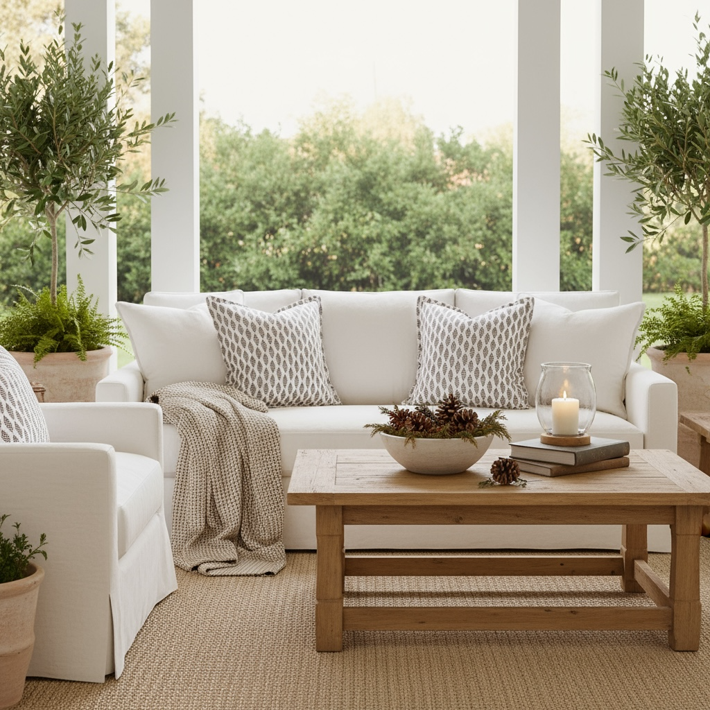 Sanibel junonia pillow sham 22x22 in linen cotton cocoa with tassel edge