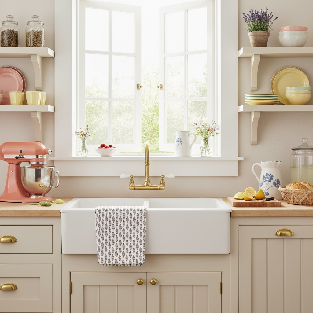 Sanibel junonia tea towel in French linen cotton with cocoa shell pattern 18x22 inches