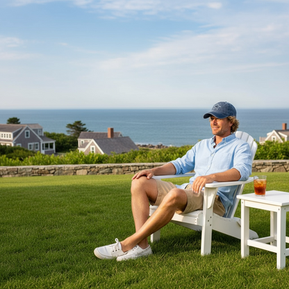 Signature starfish baseball cap in washed cotton with blue embroidered starfish design