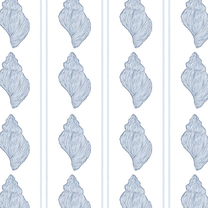 Tarpon Bay tulip shell pattern with oxford blue striped shells
