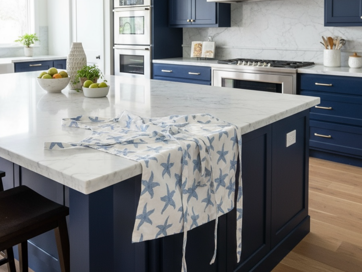 sconset starfish tea towel