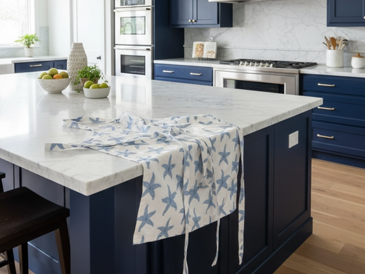 sconset starfish tea towel